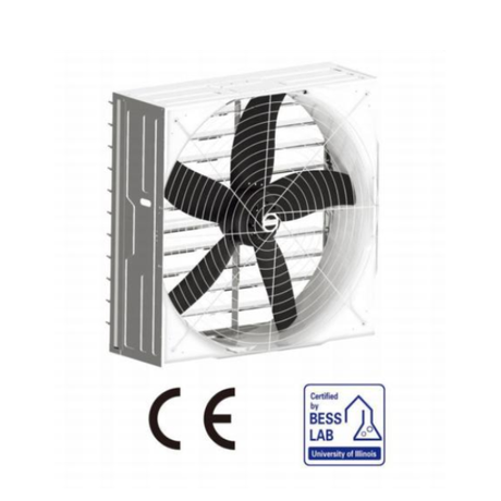 50 Inch Box‑Shutter Fan EC Livestock Exhaust Fan 