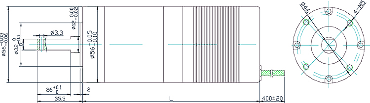BMM-56JBX+XA56BLDC（官网外形图）